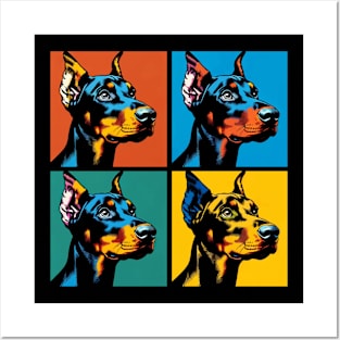 Pop Retro Doberman Pinscher Art - Cute Puppy Posters and Art